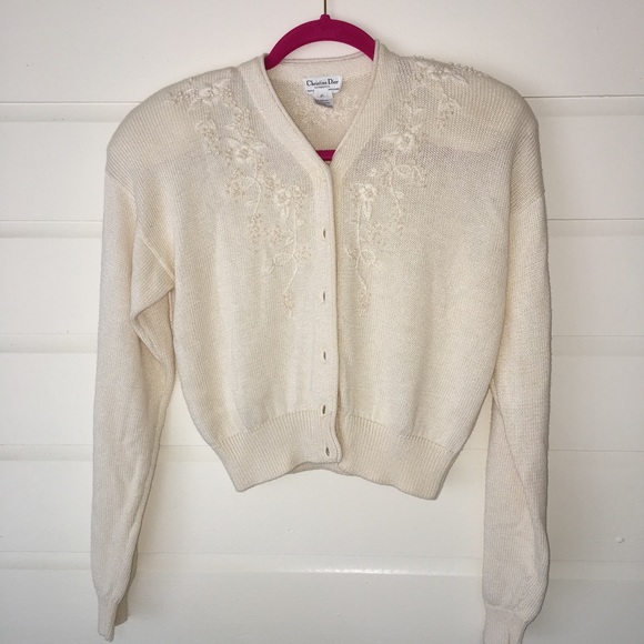 dior embroidered sweater